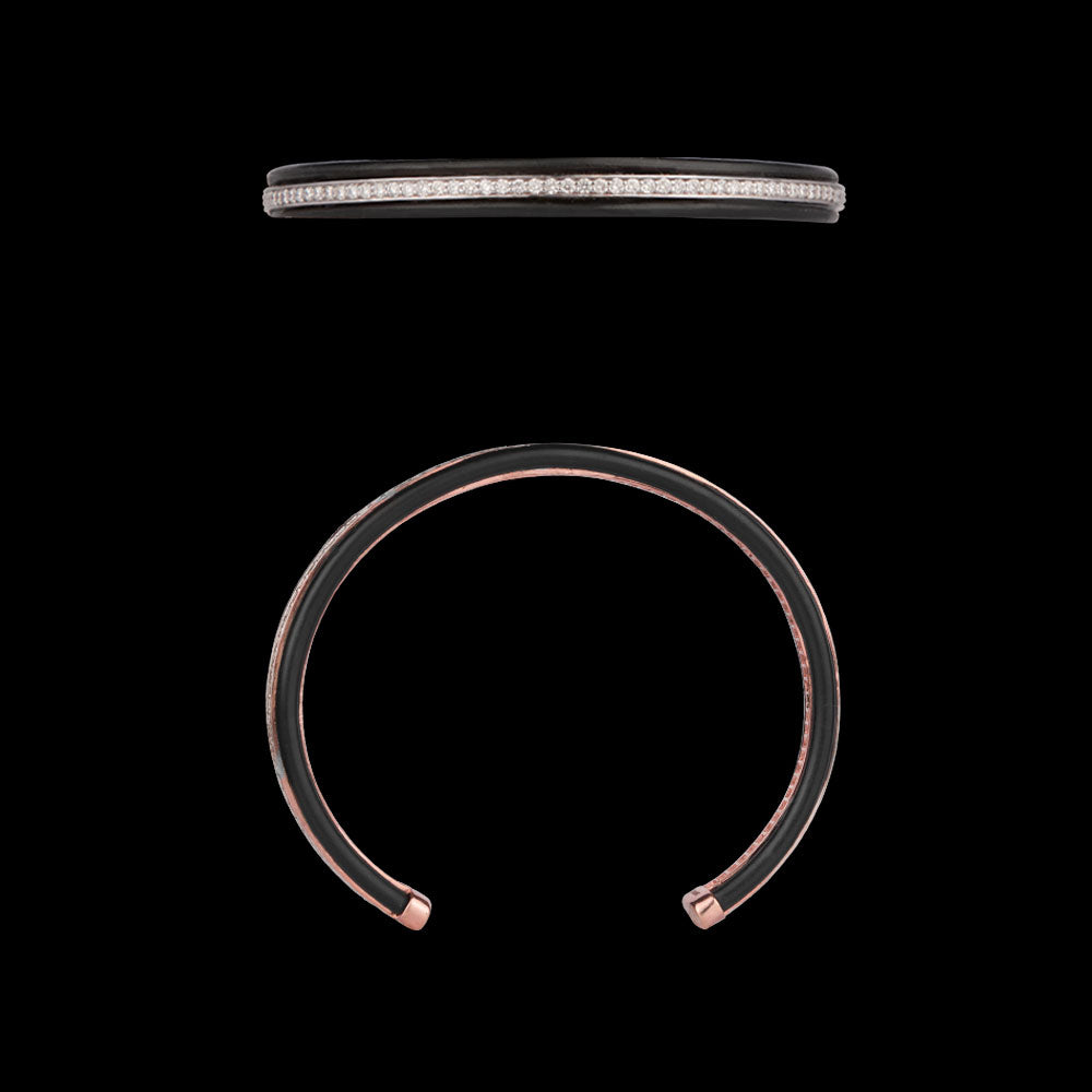 18K Rose Gold Diamond Kada - 1.34ct VVS-VS-IJ