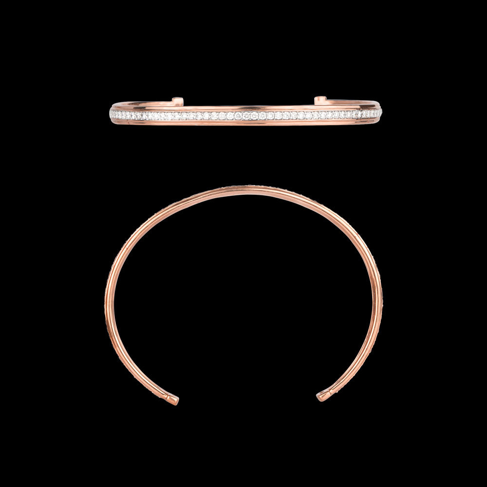 14K Rose Gold Diamond Kada - 1.36ct VVS-VS-GHI
