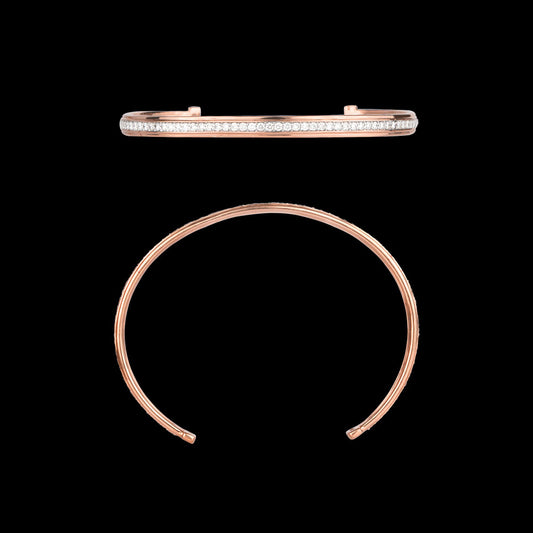 14K Rose Gold Diamond Kada - 1.36ct VVS-VS-GHI