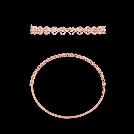 14K Rose Gold Diamond Kada - 1.71ct VS-SI-GH