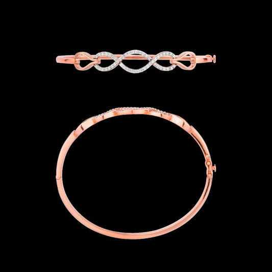 14K Rose Gold Diamond Kada - 0.418ct SI-GH
