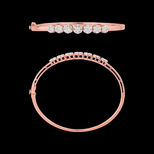 18K Rose Gold Diamond Kada - 0.899ct VVS-VS-GH