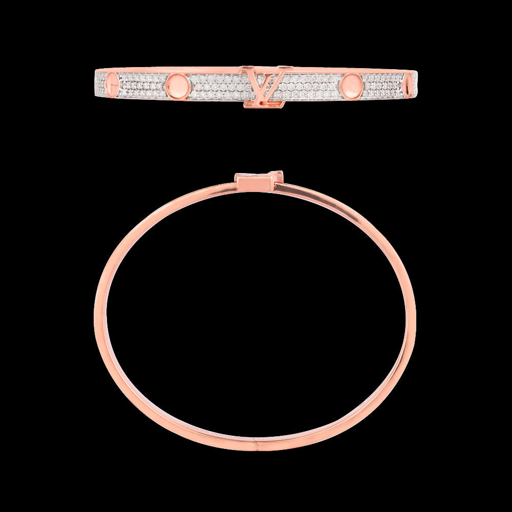 18K Rose Gold Diamond Kada - 1.981ct VVS-EF