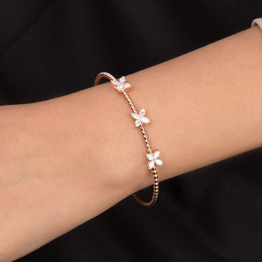 14K Rose Gold Diamond Kada - 0.995ct VS-SI-GH