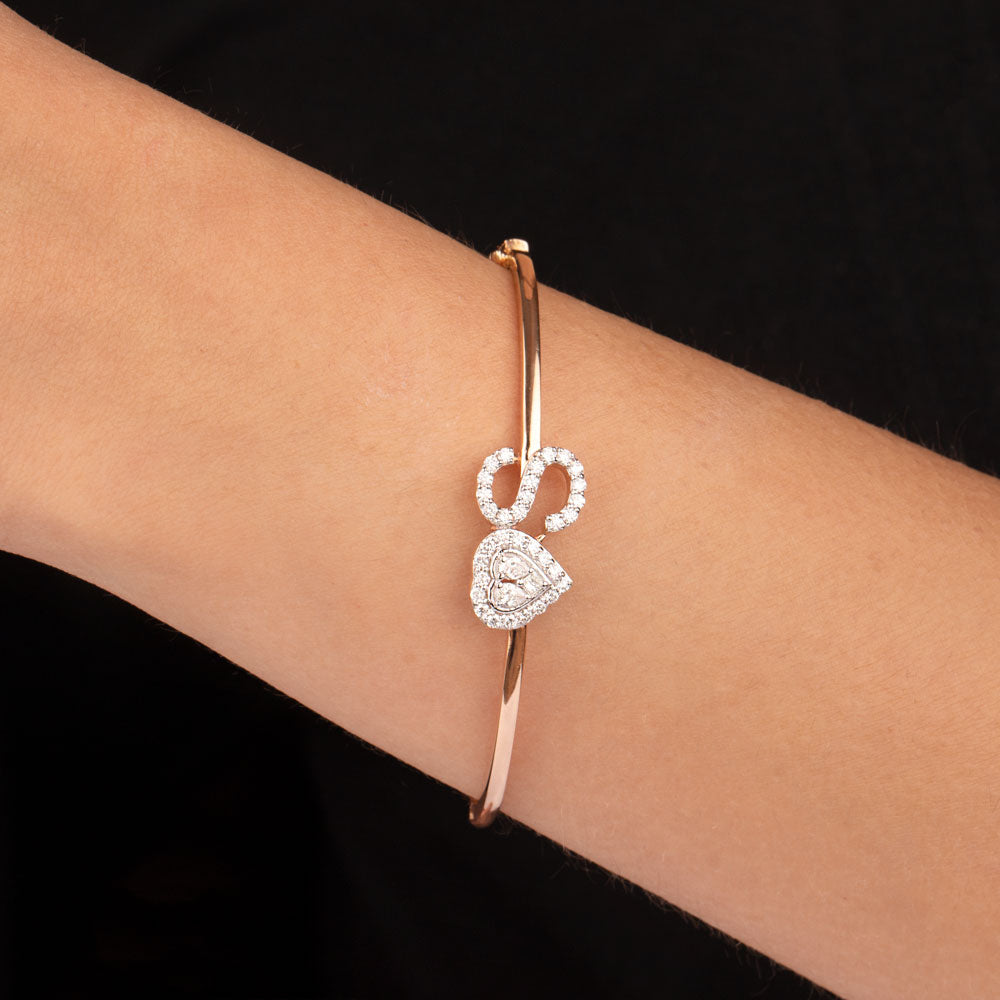 14K Rose Gold Diamond Kada - 0.76ct VS-SI-HI