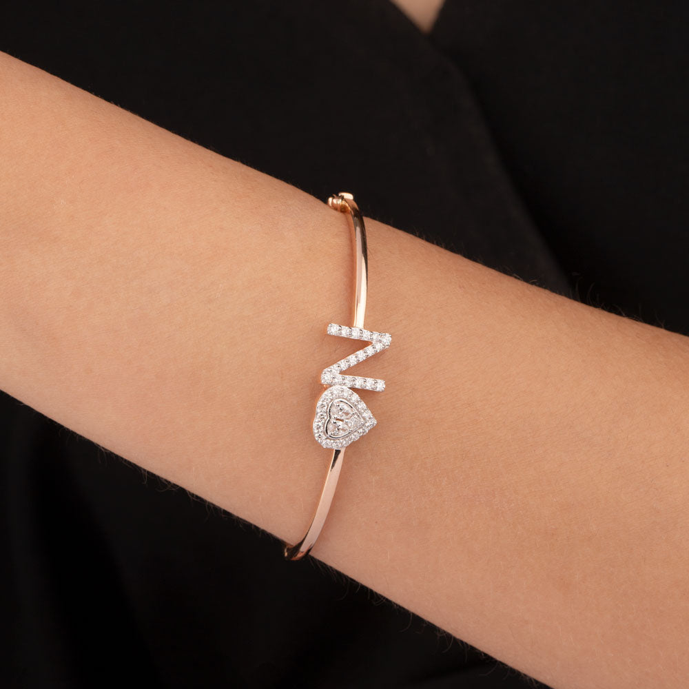 14K Rose Gold Diamond Kada - 0.74ct VS-SI-FGH