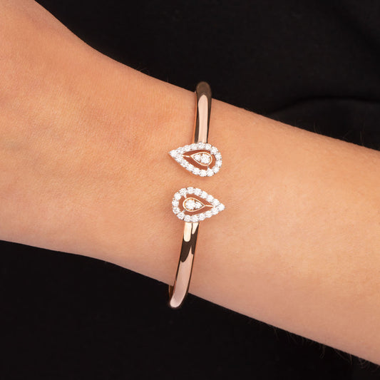 14K Rose Gold Diamond Kada - 0.8ct VVS-VS-HI
