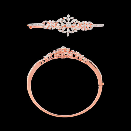 18K Rose Gold Diamond Kada - 1.934ct VVS-EF