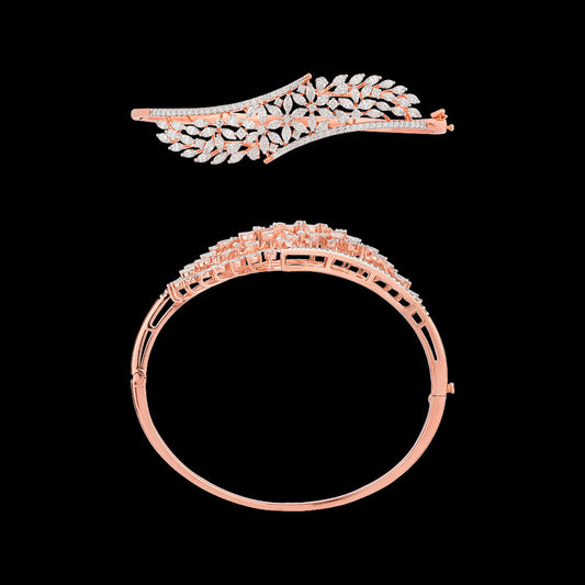 18K Rose Gold Diamond Kada - 2.524ct VVS-EF