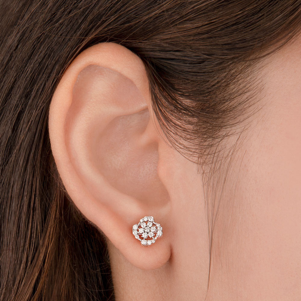 14K Rose Gold Diamond Earrings - 0.33ct VVS-VS-HI