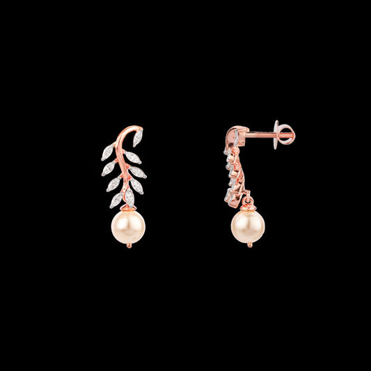 18K Rose Gold Diamond Earrings - 0.356ct VVS-EF with Colour Stones