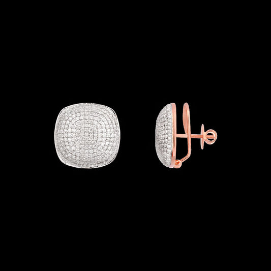 18K Rose Gold Diamond Earrings - 3.287ct VS-SI-GH