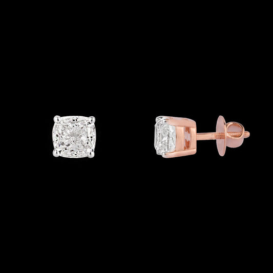 18K Rose Gold Diamond Earrings - 2.013ct VVS-VS-GH