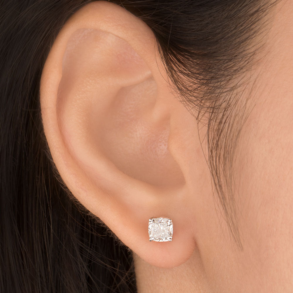 18K Rose Gold Diamond Earrings - 2.013ct VVS-VS-GH