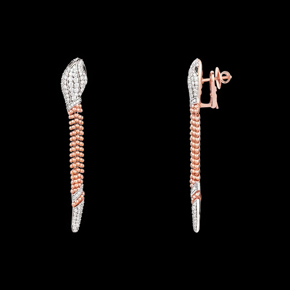18K Rose Gold Diamond Earrings - 1.648ct VVS-EF