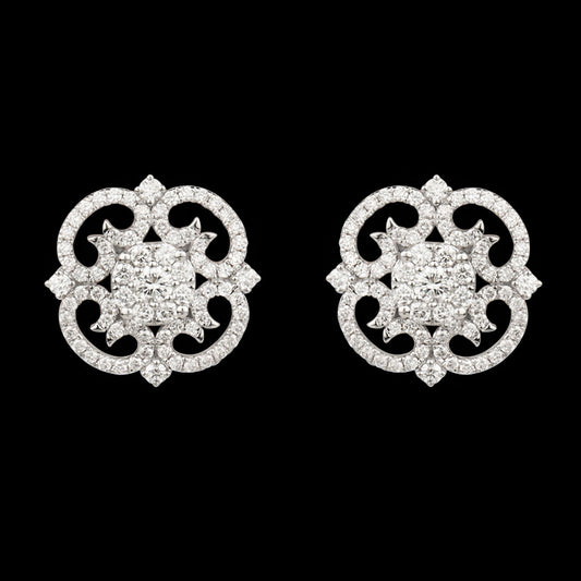 18K Rose Gold Diamond Earrings - 1.61ct VS-GH
