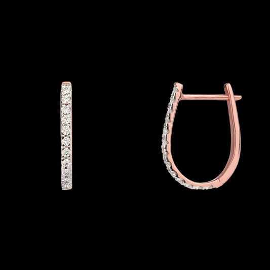 14K Rose Gold Diamond Earrings - 0.46ct VS-GH