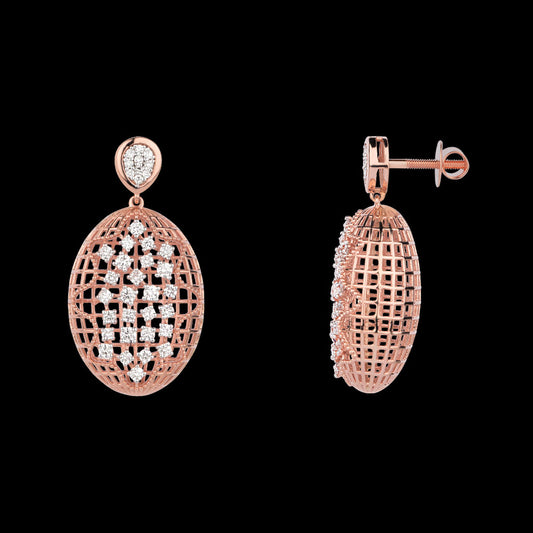 18K Rose Gold Diamond Earrings - 1.4ct VS-GH