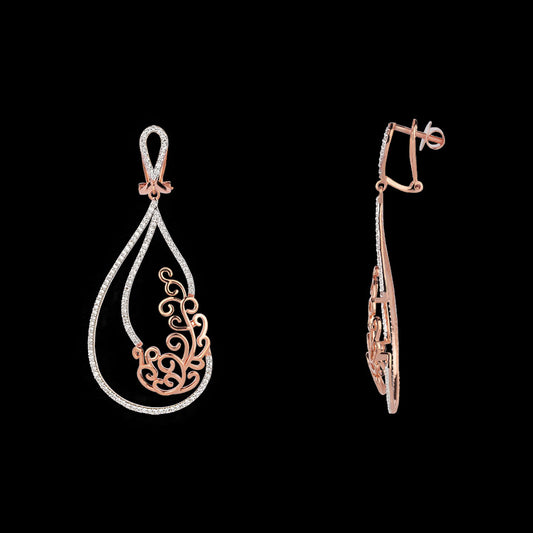 14K Rose Gold Diamond Earrings - 1.2ct SI-IJ