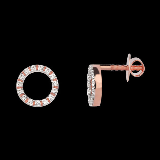 14K Rose Gold Diamond Earrings - 0.15ct VS-GH