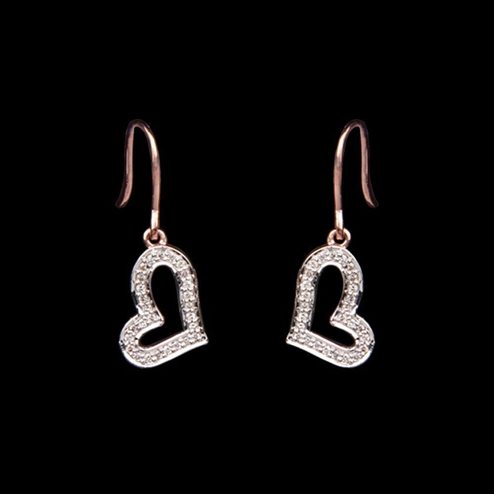 14K Rose Gold Diamond Earrings - 0.21ct SI-IJ