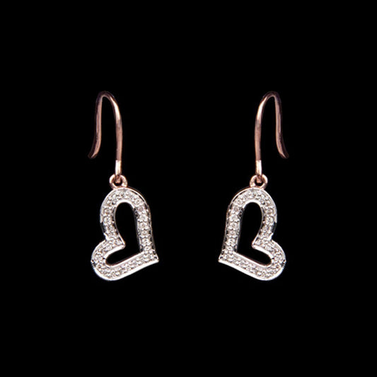 14K Rose Gold Diamond Earrings - 0.21ct SI-IJ