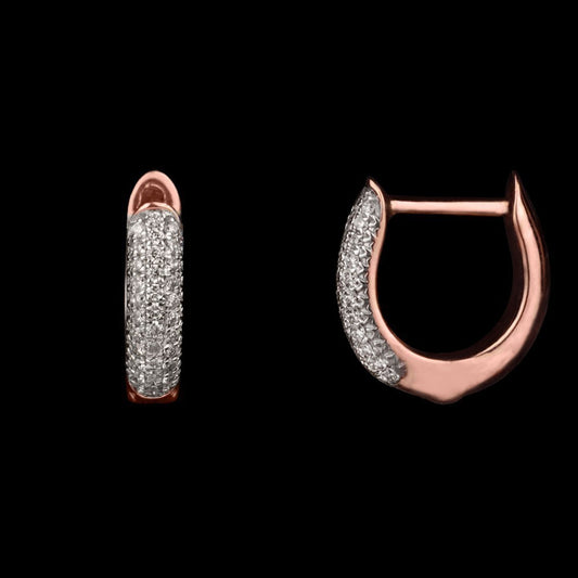 14K Rose Gold Diamond Earrings - 0.31ct SI-IJ