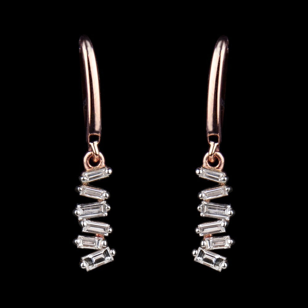 14K Rose Gold Diamond Earrings - 0.3ct SI-IJ