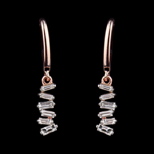 14K Rose Gold Diamond Earrings - 0.3ct SI-IJ
