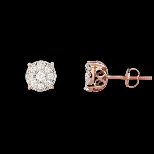 14K Yellow Gold Diamond Earrings - 0.28ct VS-GH