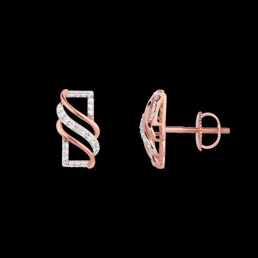 18K Rose Gold Diamond Earrings - 0.228ct VS-SI-FG