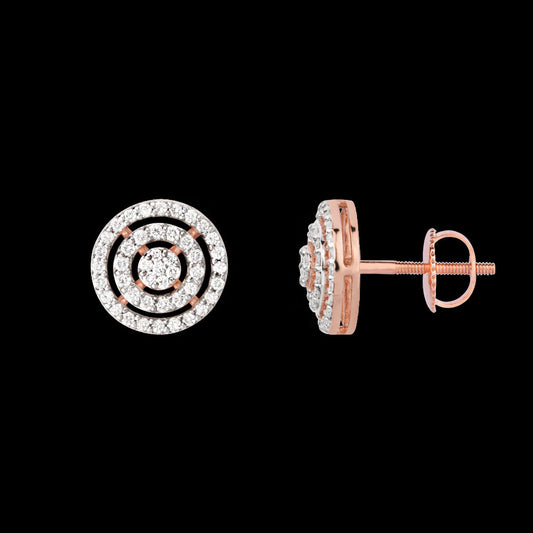 18K Rose Gold Diamond Earrings - 0.467ct VS-SI-FG