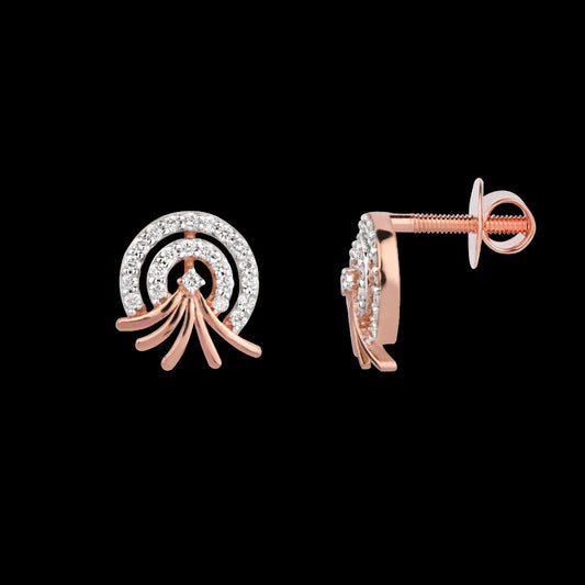 18K Rose Gold Diamond Earrings - 0.268ct VS-SI-FG