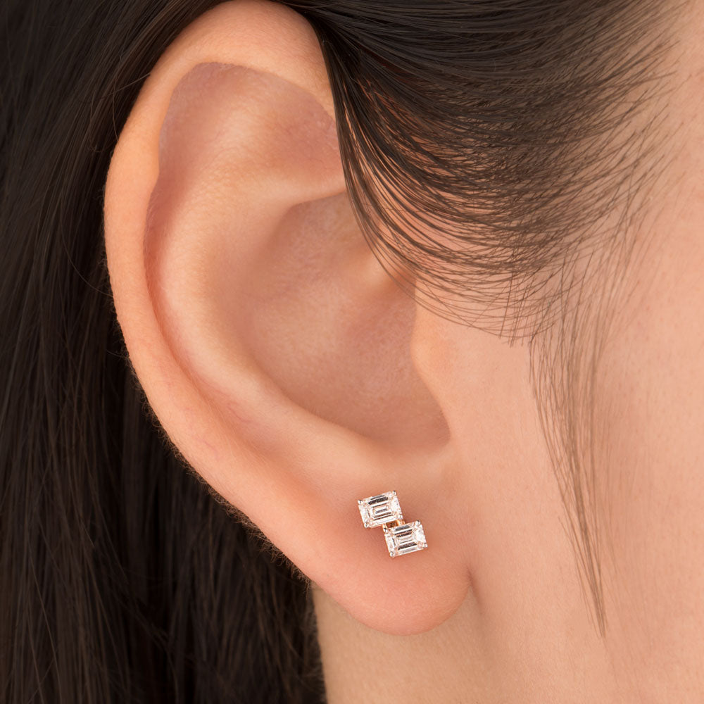 18K Rose Gold Diamond Earrings - 0.543ct VVS-VS-GH
