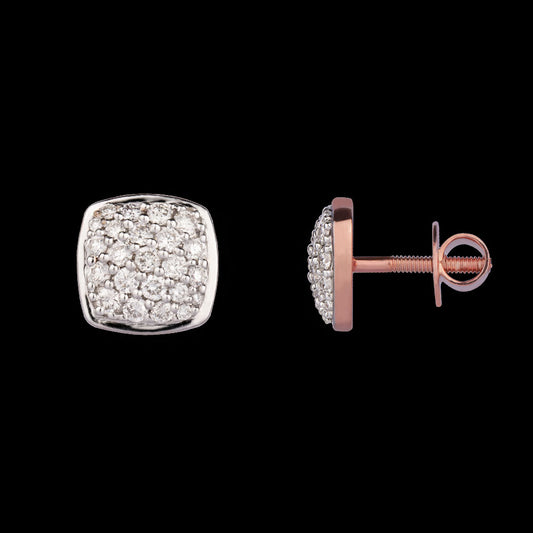 14K Rose Gold Diamond Earrings - 0.64ct SI-GH