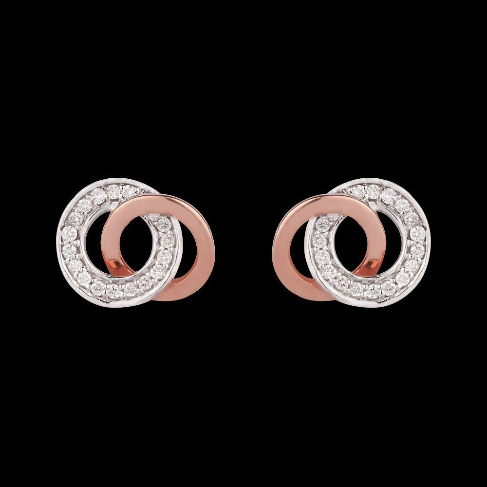 14K Rose Gold Diamond Earrings - 0.22ct SI-GH