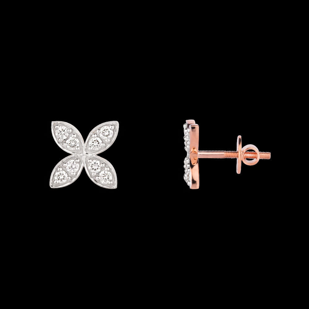 14K Rose Gold Diamond Earrings - 0.48ct SI-HI