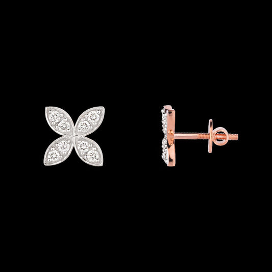 14K Rose Gold Diamond Earrings - 0.48ct SI-HI