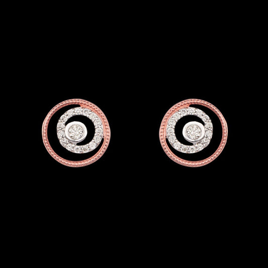 14K Rose Gold Diamond Earrings - 0.28ct SI-GH