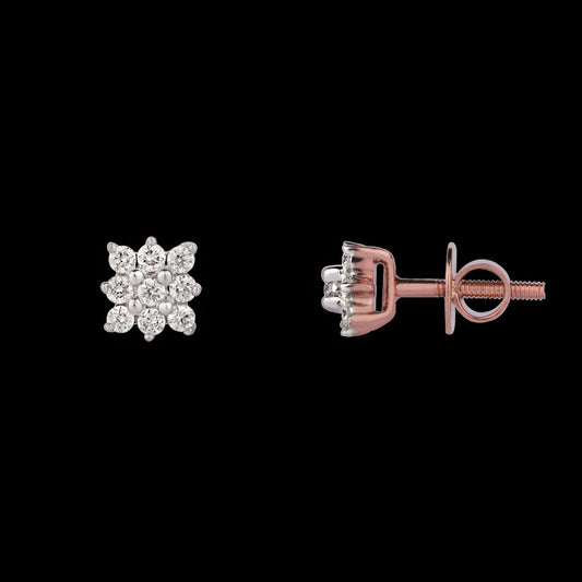 14K Rose Gold Diamond Earrings - 0.26ct SI-GH