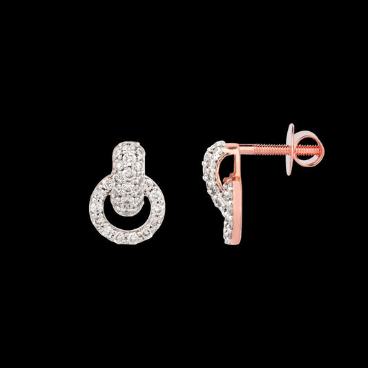 14K Rose Gold Diamond Earrings - 0.56ct SI-GH