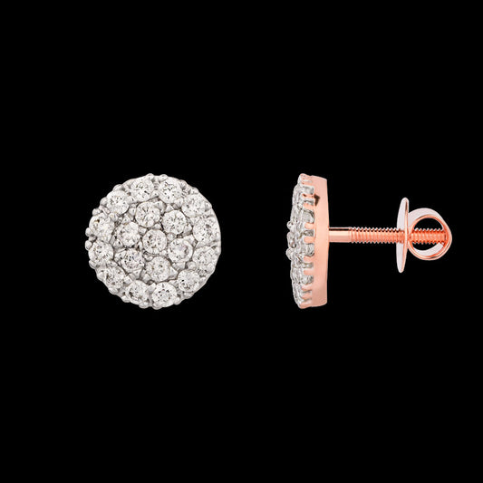 14K Rose Gold Diamond Earrings - 0.5ct SI-GH