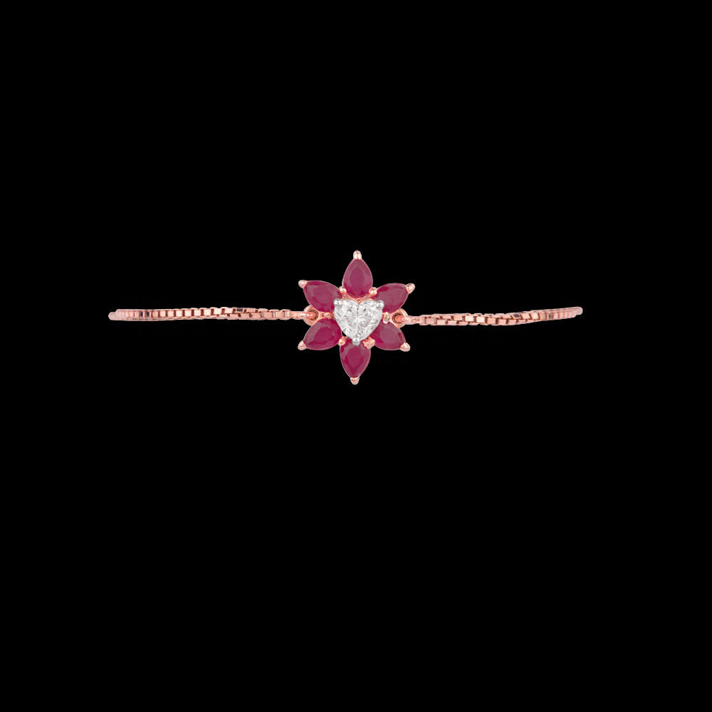 14K Rose Gold Diamond Jewellery - 0.359ct VVS-GH with Colour Stones