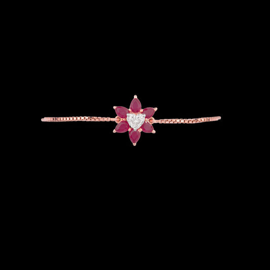 14K Rose Gold Diamond Jewellery - 0.359ct VVS-GH with Colour Stones