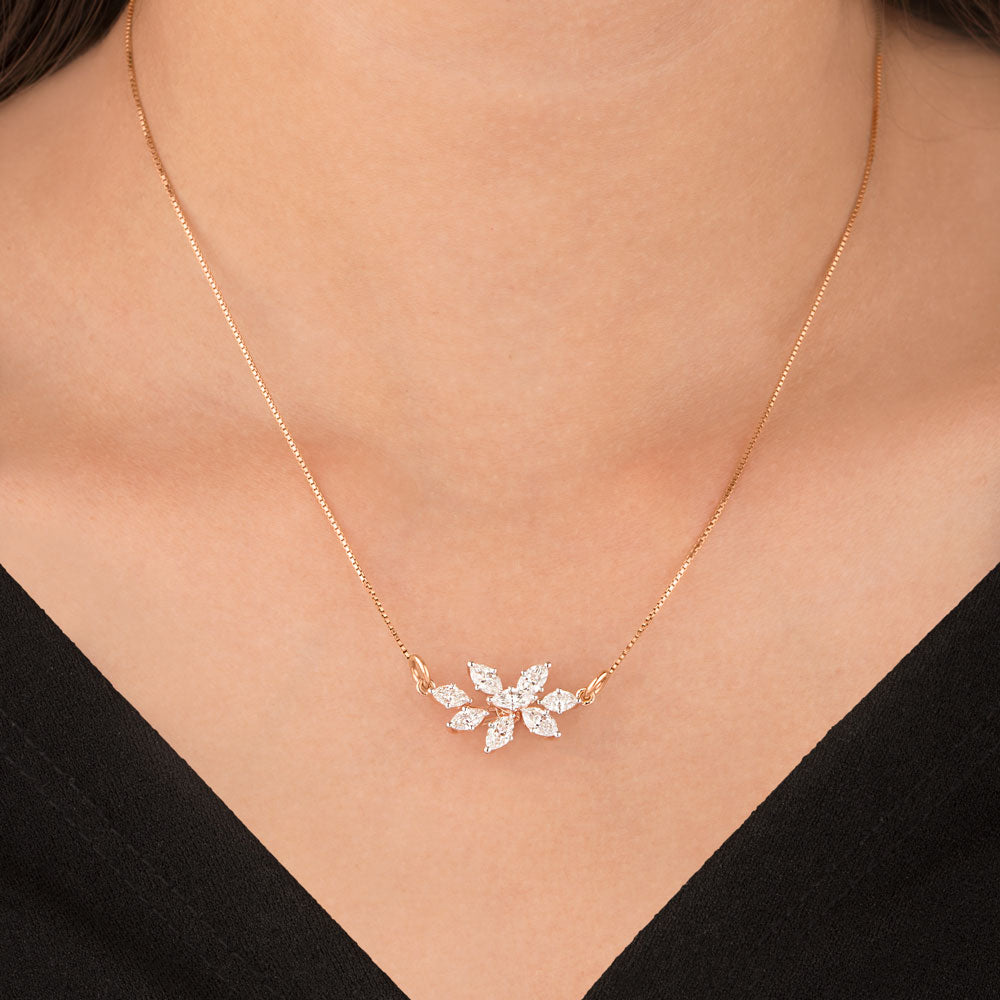 18K Rose Gold Diamond Pendant - 1.319ct VS-GH
