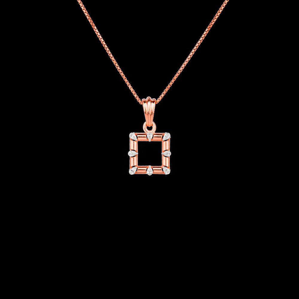 18K Rose Gold Diamond Pendant - 0.325ct VVS-EF
