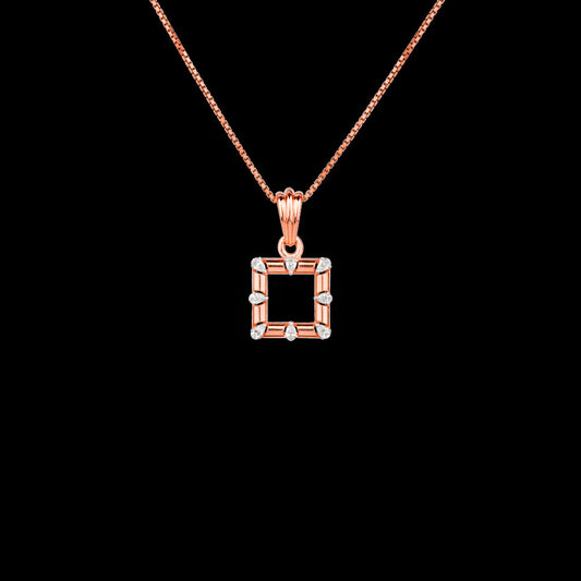 18K Rose Gold Diamond Pendant - 0.325ct VVS-EF