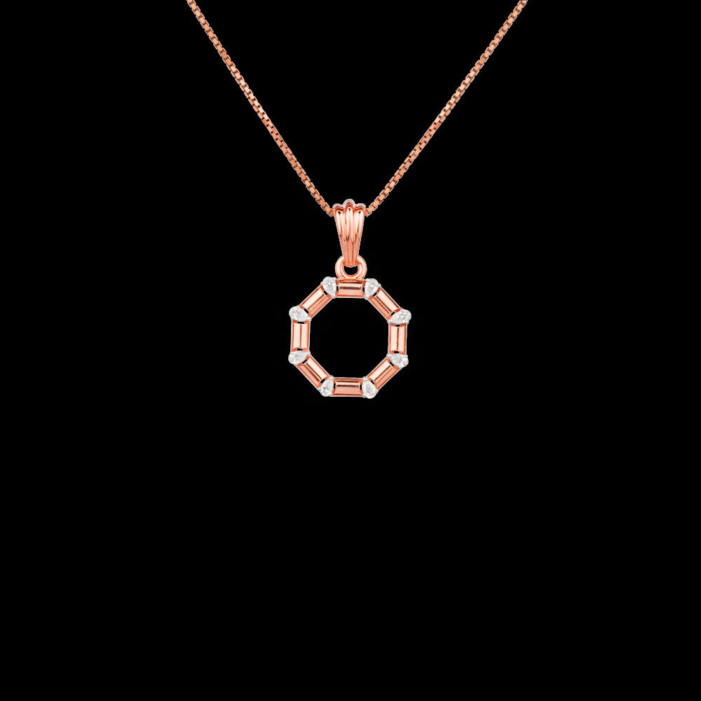 18K Rose Gold Diamond Pendant - 0.293ct VVS-EF