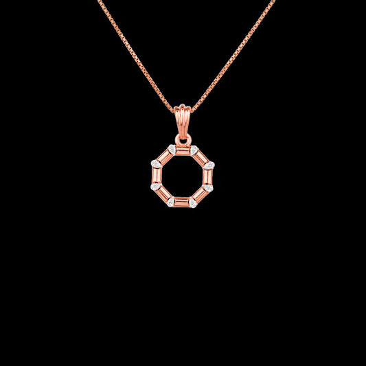 18K Rose Gold Diamond Pendant - 0.293ct VVS-EF