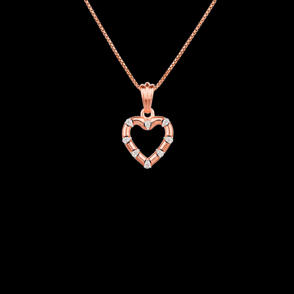 18K Rose Gold Diamond Pendant - 0.316ct VVS-EF